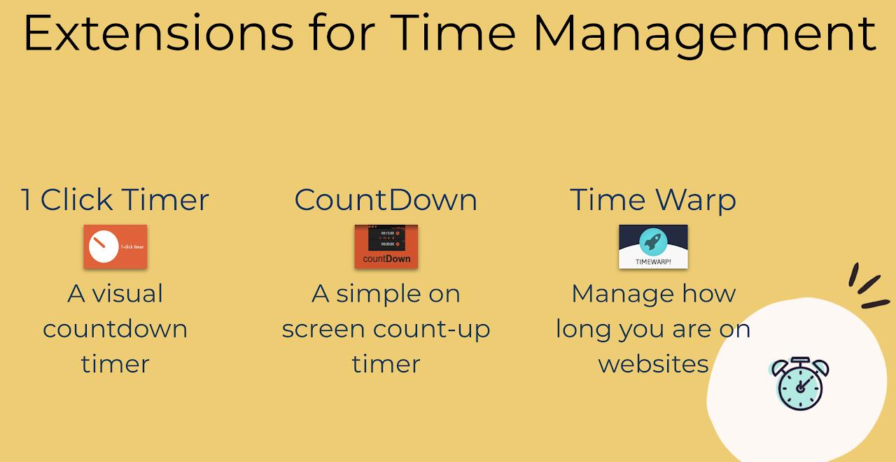 Extensions for time management